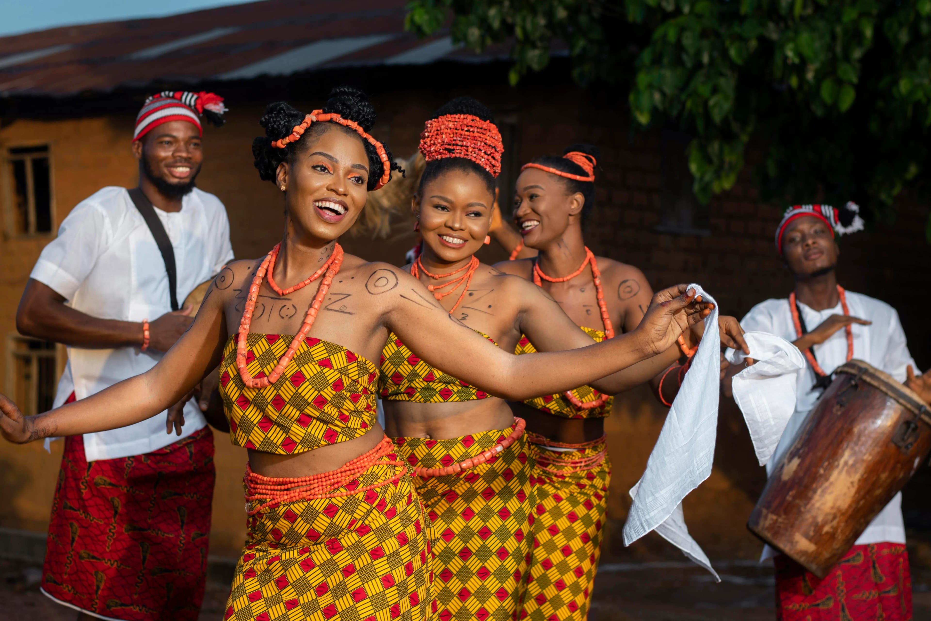 Student on a video call during an online Igbo lesson